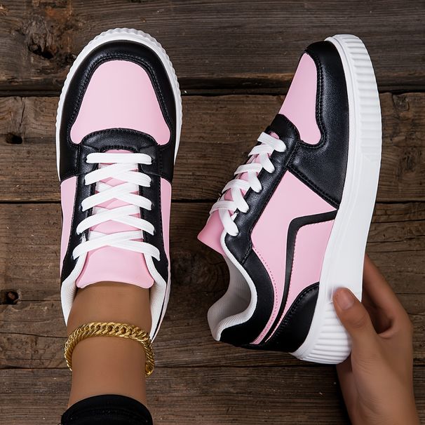 Fashionable Women's Sneaker, Light Casual, With Stripes, Lace-up Low Top, Eva Outsole And Cloth Insole_vogvips.com