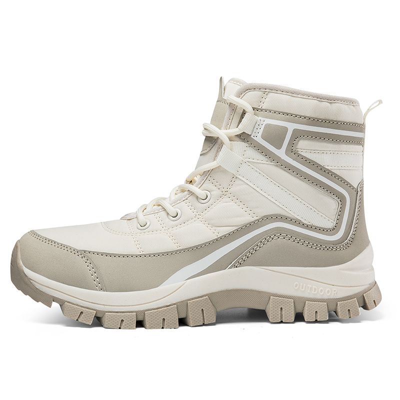Winter Snow Boots Women High-top Outdoor Warm Solid-color Outdoor Shoes Women Anti-slip Wear-resistant Casual Ankle Boots Women_vogvips.com