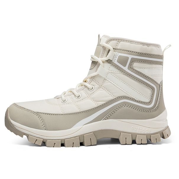 Winter Snow Boots Women High-top Outdoor Warm Solid-color Outdoor Shoes Women Anti-slip Wear-resistant Casual Ankle Boots Women_vogvips.com