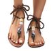 Foreign Trade Plus-size Sandals, Vintage Beaded Flip-flops For Women, In Stock, New Summer Style, Versatile Flat Casual_vogvips.com