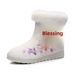 Jingrou Old Beijing Cloth Shoes Women's Autumn And Winter New Season Flat Hanfu Style Ancient Costume Mid-Calf Cotton_vogvips.com