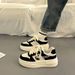 Wheat Ear Women's New All Match Sneakers Thick Soled Casual White Shoes Women_vogvips.com