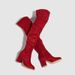 Women's Over The Knee Boots - Soft Suede Upper, Chunky Heel, Side Zipper, Fashionable Street Style Boots For Casual & Dressy Outfits_vogvips.com