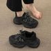 Women's 2025 New Summer Collection, Breathable Black Thick Soled Versatile Casual Sports For Summer, Women's Singl_vogvips.com