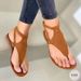 Sandals For Women 2025 Summer New Flat Bottomed Casual Clip Toe Oversized Beach Sandals_vogvips.com