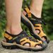 Men's Casual Beach Shoes, Open-Toe Leather Outdoor Hiking And Creek Sandals, Large Size 47-48_vogvips.com