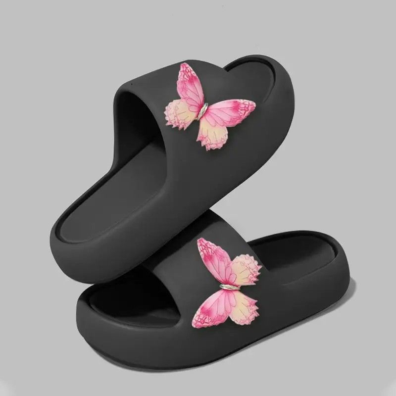 Tikp Women's Eva Butterfly Flat Soft And Fashionable Multiple Color Matching Casual Home Slippers_vogvips.com