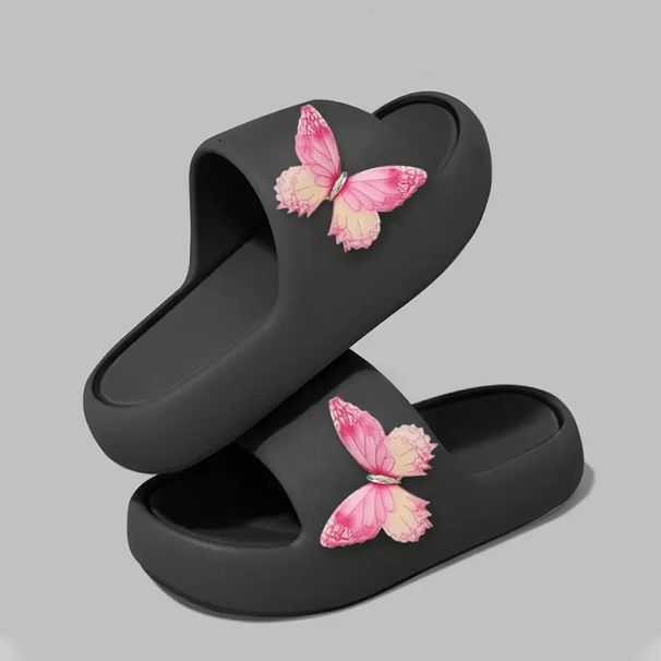 Tikp Women's Eva Butterfly Flat Soft And Fashionable Multiple Color Matching Casual Home Slippers_vogvips.com