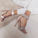 Large For Women's 2024 New Water Diamond Slim High Heel Back Zipper Style Sandals_vogvips.com