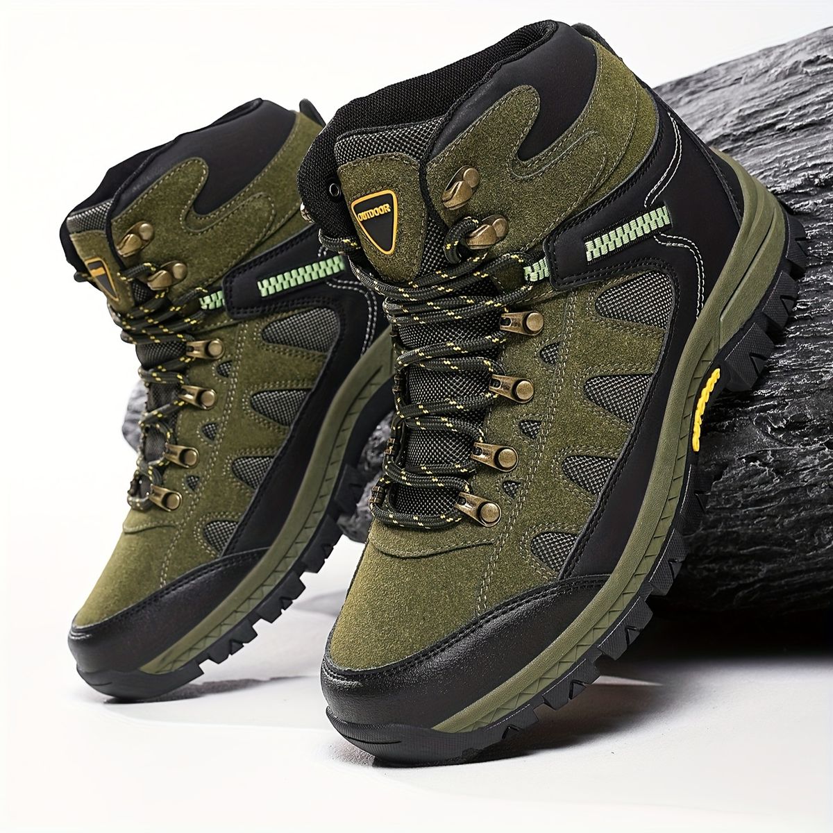 Hiking Shoes Men Boots High-Top Fashion Comfortable Durable Non-Slip Sole Lace-Up Camouflage Outdoor Men Shoes_vogvips.com