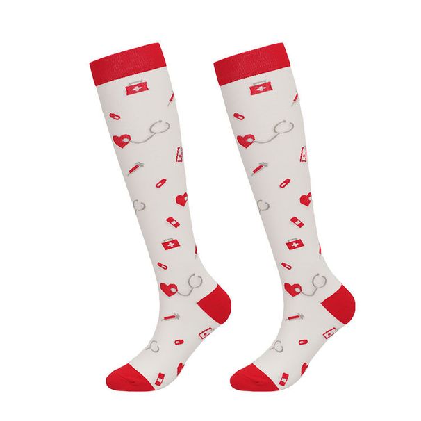 Compression socks outdoor cycling compression socks elastic sports socks medium tube socks new compression socks_vogvips.com