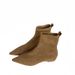 Trendy Brand 2025 Autumn Winter New Simple Suede Sock Flat Heel Slim Elegant Pointed Toe Short Boots For Women_vogvips.com