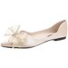 Flat Women's Summer Bow, Pointed Rhinestone, Fairy Style Dress, Wedding Bride's Shoes, Soft Soled Single Shoes_vogvips.com
