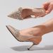 Rhinestone Women's Sexy Pointed Toe Pearl High Heels Fabric Embroidery Glitter Gorgeous Wedding Sandals Cross-Border_vogvips.com