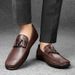 Men's Doudou Shoes Casual Leather Shoes Soft-soled Loafers Men's_vogvips.com