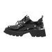 Women's Retro Style Square Toe Leather Derby Shoes Studded Punk Platform Spring Autumn_vogvips.com