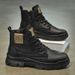 New Leather Spring Men's Shoes High-top Men's Heightening Tooling Martin Boots_vogvips.com