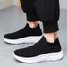Large Size Couple Fly Woven Sports Shoes, Thick Soled Trendy Socks, Shoe Covers, Foot Pedals, Men's Shoes_vogvips.com