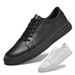 Invisible Inner Height Increase, Leather Little White Shoes, Flat Bottom Breathable Low-top Board Shoes Are Trendy_vogvips.com