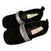 Rhinestone With Ballet Mary Jane Shoes, Spring And Autumn Square Head, Shallow Mouth, Versatile Flat-soled French Gentle Single Shoes_vogvips.com