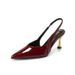 French Patent Leather Peep Sandals For Women 2025 Summer New Versatile Stiletto Heel Pointed Toe One Strap Elegant High_vogvips.com