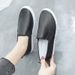Korean Style White Shoes For Women, Flat Non-Slip Work Shoes, Casual White Leather Slip-On Comfortable Nurse Shoes For Women_vogvips.com