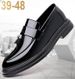 TerraStride 2025 New Men's Leather Autumn Business Formal Large Size Casual Soft Sole Black Glossy Wedding Groom Shoes_vogvips.com