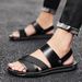Summer Waterproof, Anti Slip, Soft Soled Shoes, Odor Proof Beach Dual-purpose Cool Slippers, Light Luxury Men's Shoes_vogvips.com