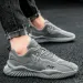 Mens Gray Breathable Mesh Running Shoes Lightweight Casual Sneakers_vogvips.com