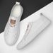 Cowhide Fashion Men's Casual Soft Sole Low-top Student Sneakers White Trendy Shoes Men_vogvips.com