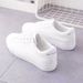 new For Women Fashionable Classic And Versatile Street Style Student Shallow Mouth Sports Flat Shoes White_vogvips.com