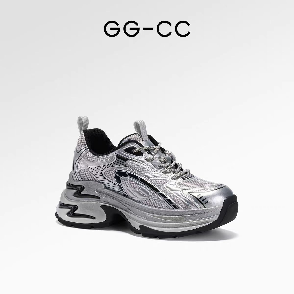 GGCC Autumn 2025 New Women's Fashion Casual Versatile Lightweight Breathable Dad Height Increasing Shoes_vogvips.com