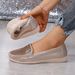 WalkPime Plus Size Hot Selling Foeign Tade Women S Shoes Fashion Rhinestone Decoated Ladies Flat Loafes_vogvips.com