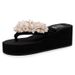 Cross-border Summer Beach Vacation Handmade Beaded High-heeled Flip-flops For Women In Plus Size_vogvips.com