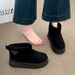 Thick-Soled Snow For Women 2025 New Winter Thickened Fleece-Lined Sheepskin Short Boots Northeast Large Cotton Shoes_vogvips.com