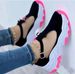 22 Autumn New Large Thick Sole Contrast Suede Buckle With Bow Tie Casual Single Shoe Female_vogvips.com