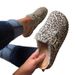 Women's Plus Size Cross Border Shoes, 2025 Autumn European And American Style, Leopard Print Half Slip On Shoes, Loafers, Leopard Print._vogvips.com
