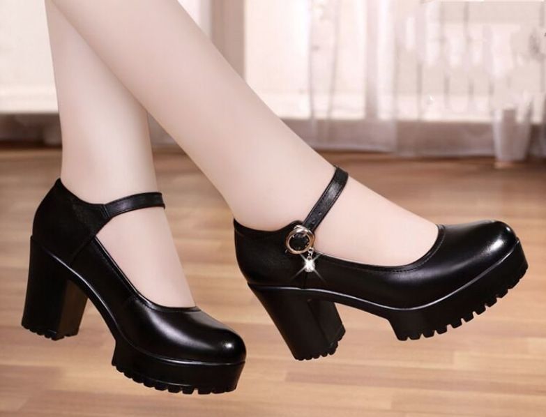 Cheongsam Show Special Catwalk High Heels Women Thick Sole Waterproof Platform Round Toe Comfortable Performance Chunky_vogvips.com