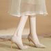 Champagne French Niche High Heels For Women, Stiletto Pointed Toe, Wedding Banquet Two-Way Wear, Sexy Large Size Crystal_vogvips.com