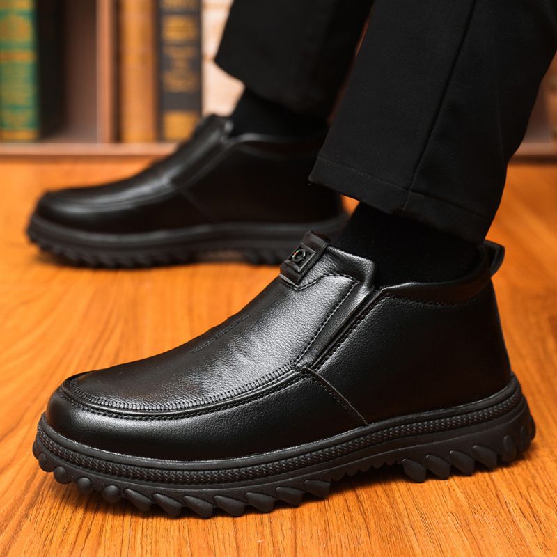 European Warm Series New Men's Fleece-Lined Leather Dad Business Casual Cotton Shoes Middle-Aged Winter Warm Thickened Snow Boots_vogvips.com