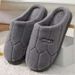Women's Cotton Indoor Home Warm Non-Slip Thick Sole Couple Furry Slippers Men's Autumn Winter_vogvips.com