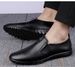 Men's Round Head Leather Casual Men's Casual Single Shoes Front Lace-up Loafers Casual Leather Shoes Men's Shoes_vogvips.com