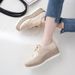 Fashion Brogue Carved Leather Lace-up Thick Sole Platform Wedge Casual Shoes College British Style_vogvips.com