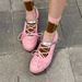 Women's Shoes Casual Shoes Shoes Interstellar Series Silver Lace Up Bowknot Sports Style Ballet Flats Ballet Kitten Heel German Training Shoes_vogvips.com