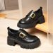 College-style Thick-soled Loafers 2024 New Model, Soft Single For Women, Spring And Autumn Retro British Style Brown_vogvips.com