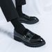 Euro Step Men's Large Size New Casual Leather Fashion Slip-On Business Formal Shoes Trendy Suede Loafers_vogvips.com