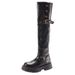 Fashion Design Patent Leather Over-the-Knee For Women 2025 Spring And Autumn New Super Trendy Slimming Fashionable_vogvips.com