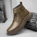 Men's Shoes Martin Boots Men's Leather High-top Cotton Shoes Tooling Short Boots Fleece Thickened Boots Men's_vogvips.com