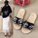 Womens Summer Thick Sole Flat Sandals Vacation Style Beach Sandals All Day Comfort Perfect For Skirts Pairing Suit For Beach And Water Activities_vogvips.com
