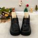 Height-increasing Platform Small Leather Shoes Women's British Style Jk Uniform Shoes Thick Heel High Heels 8cm Loafers_vogvips.com